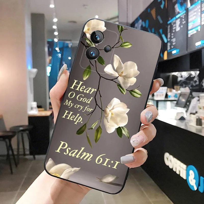 حافظة آية الكتاب المقدس المسيحية لهاتف OPPO Realme 10 Pro Plus GT 2 Pro X2 Pro XT C25S 8 7 6 Pro GT Master C3 C21 C11 X3 SuperZoom #2