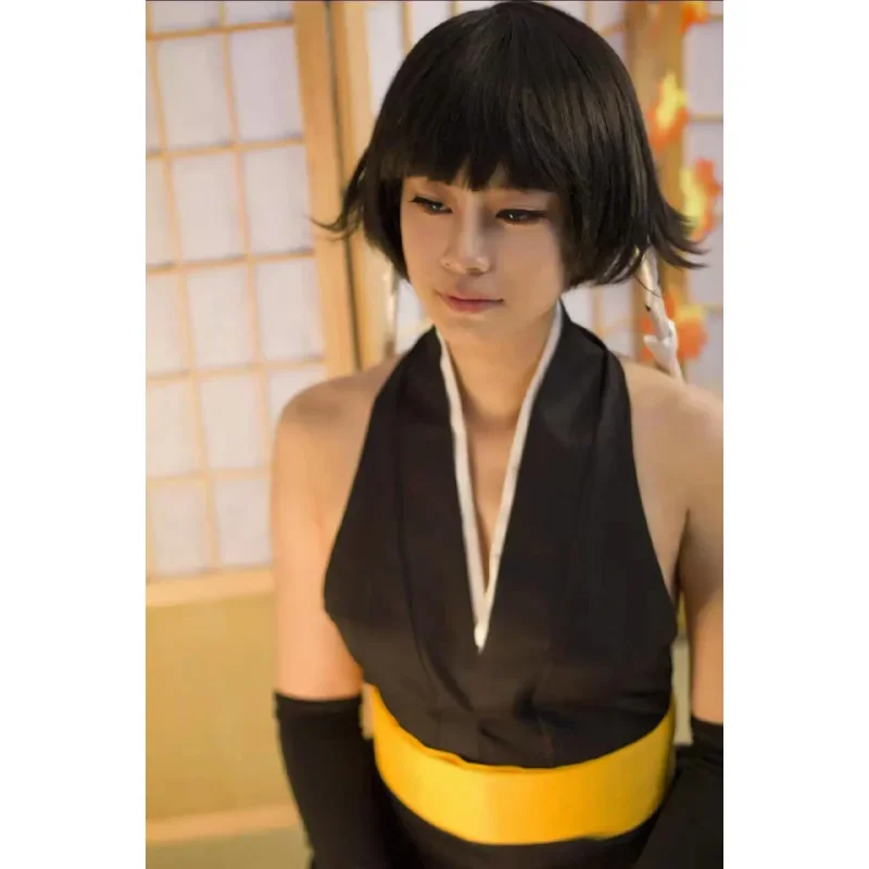 Anime lixívia cosplay a segunda temporada divisão capitão soi fon cosplay traje feminino preto sexy sem costas uniforme de batalha terno