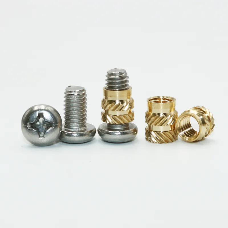 Messing-Heizsatz, Gewindeeinsatzmutter und Schraubensatz aus Edelstahl 304, M2, M3, M4, Heißschmelzmuttern, Bolzen für den Kunststoffdruck, 3D-Einsätze – Detail 2