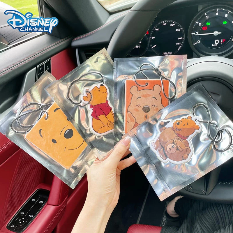 Disney Winnie the Pooh Car Perfume Tablet Pendant Kawai Pooh Bear Auto Interior Air Freshener Aromatherapy Party DIY Decorations