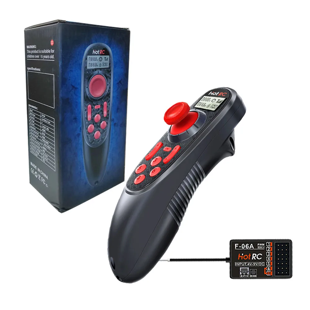 HOTRC DS-600 2,4 GHz 6CH RC Boot Radio System – Komplettes Sender Empfänger Set mit F-06A für RC Boot