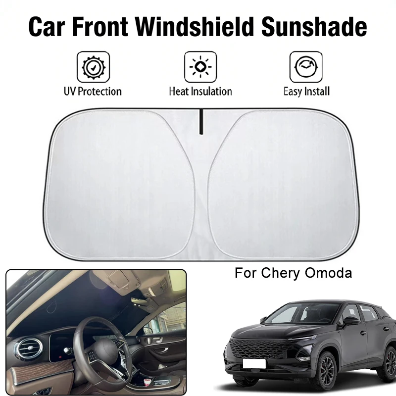 

Солнцезащитный чехол на лобовое стекло автомобиля для Chery Omoda, защита от ультрафиолета, теплоизоляция, аксессуары для защиты салона автомобиля от солнца