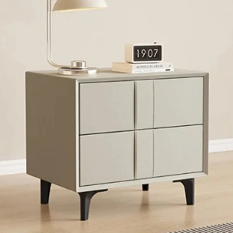 Luxury Wooden Nightstand Minimalist Simple Nordic Furniture Room Decor Safe Night Table Accent Small Criado Mudo Home Decoration