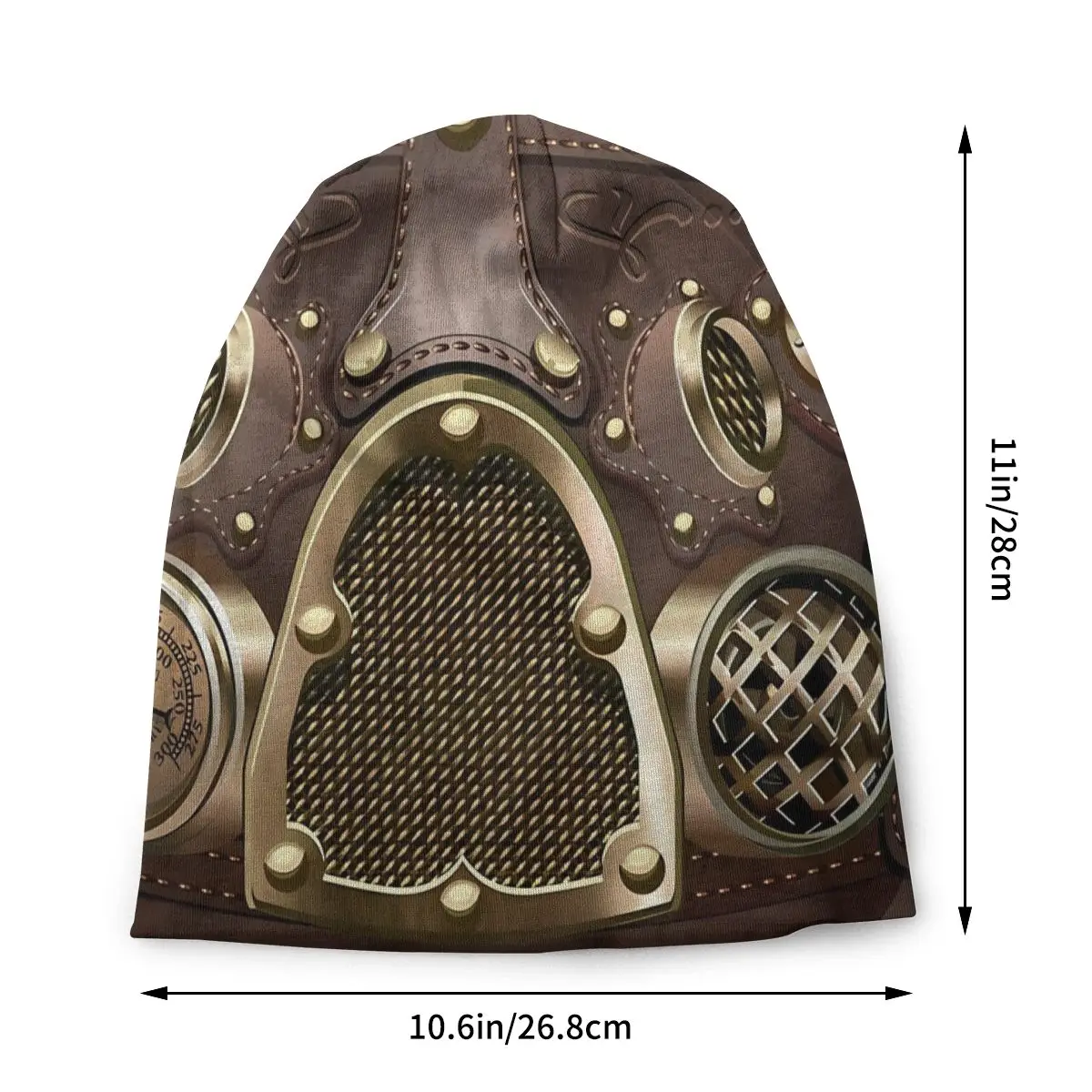 Bonnet Hats Steampunk Leather Design Men Women's Thin Hat Steampunk Dark Color Spring Warm Cap Hip Hop Skullies Beanies Caps