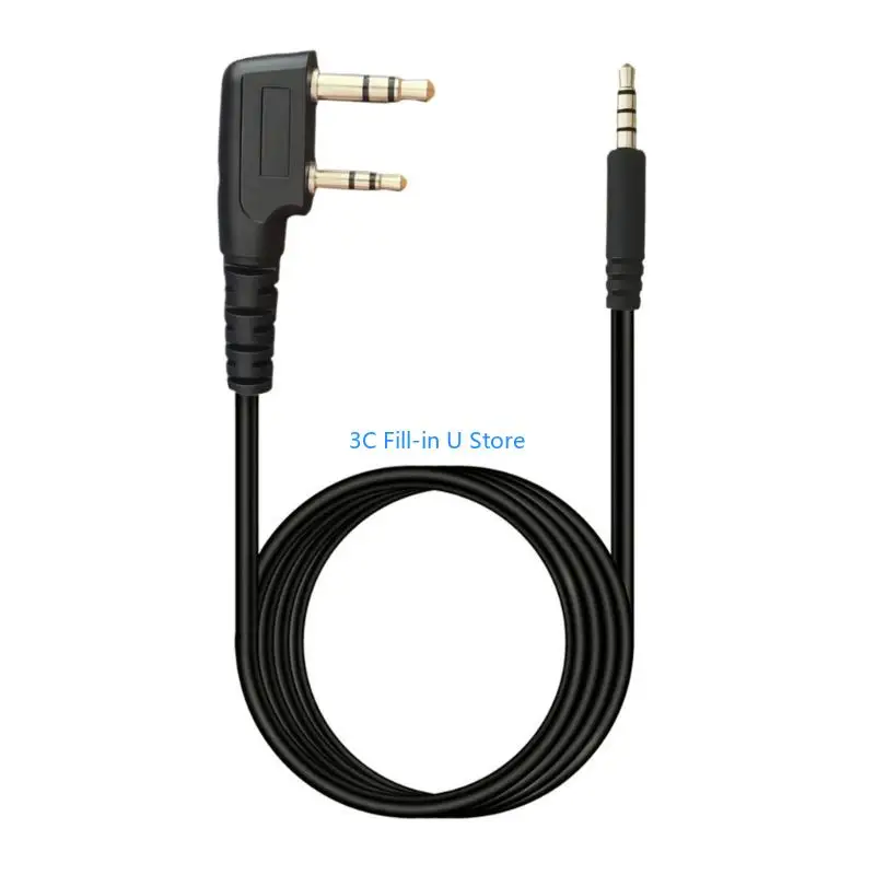 G8TA Walkies Talkies Sound Cable with In Line Microphones & PTT Switches K To 3.5mm Interfaces 1.2 Meter for Automotives Speaker