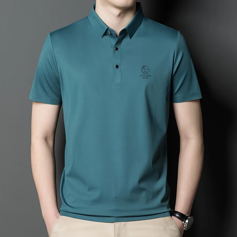 

2022 Summer Diamonds Golf Men's Polo Shirts High Quality Short Sleeve Solid Color Smart Casual Male T-shirts Simple Man Tees