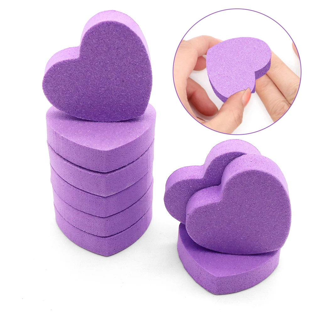 20Pcs Double-sided Mini Nail Files Buffer Polishing Block Remove Nail Gel Polish Purple Nail Stylist Supplies Manicure Products