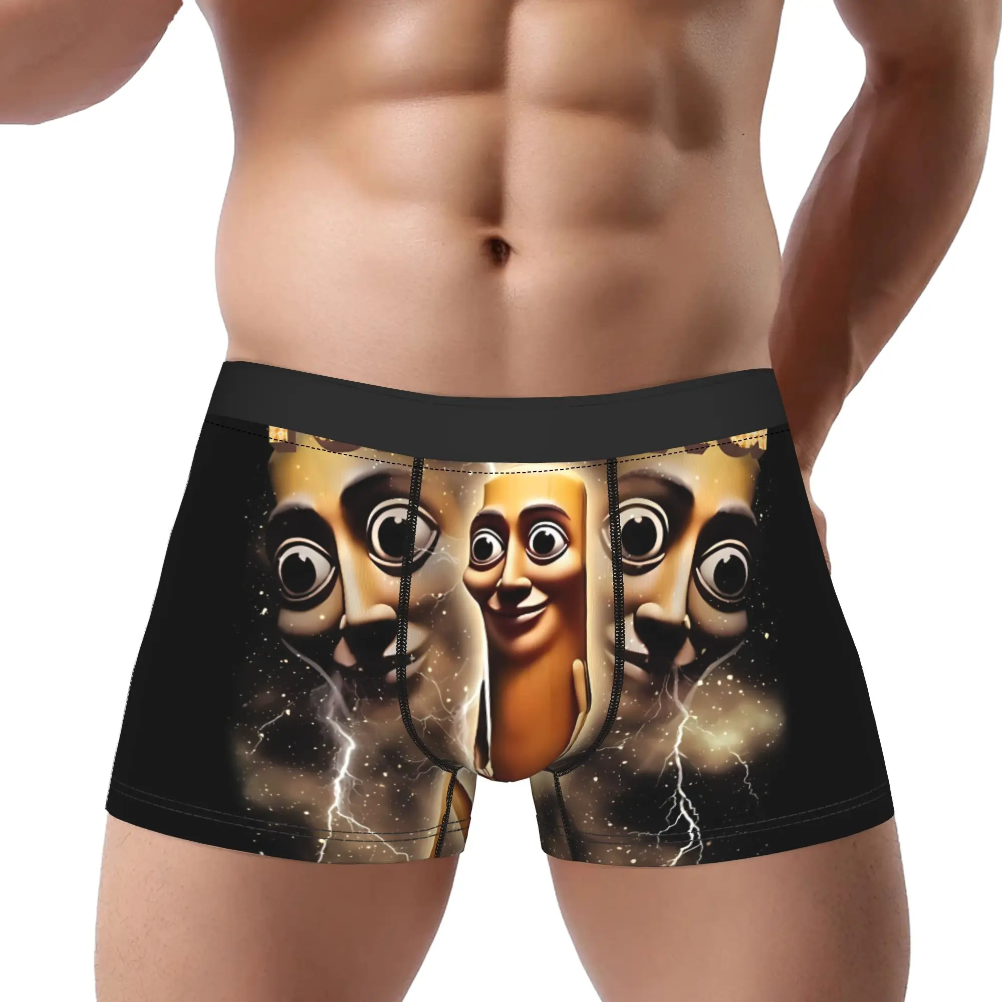 

Brain Rot Tung Tung Tung Sahur Meme Italian Brainrot Underwear Man Polyester Boxer Briefs Underpants Printed