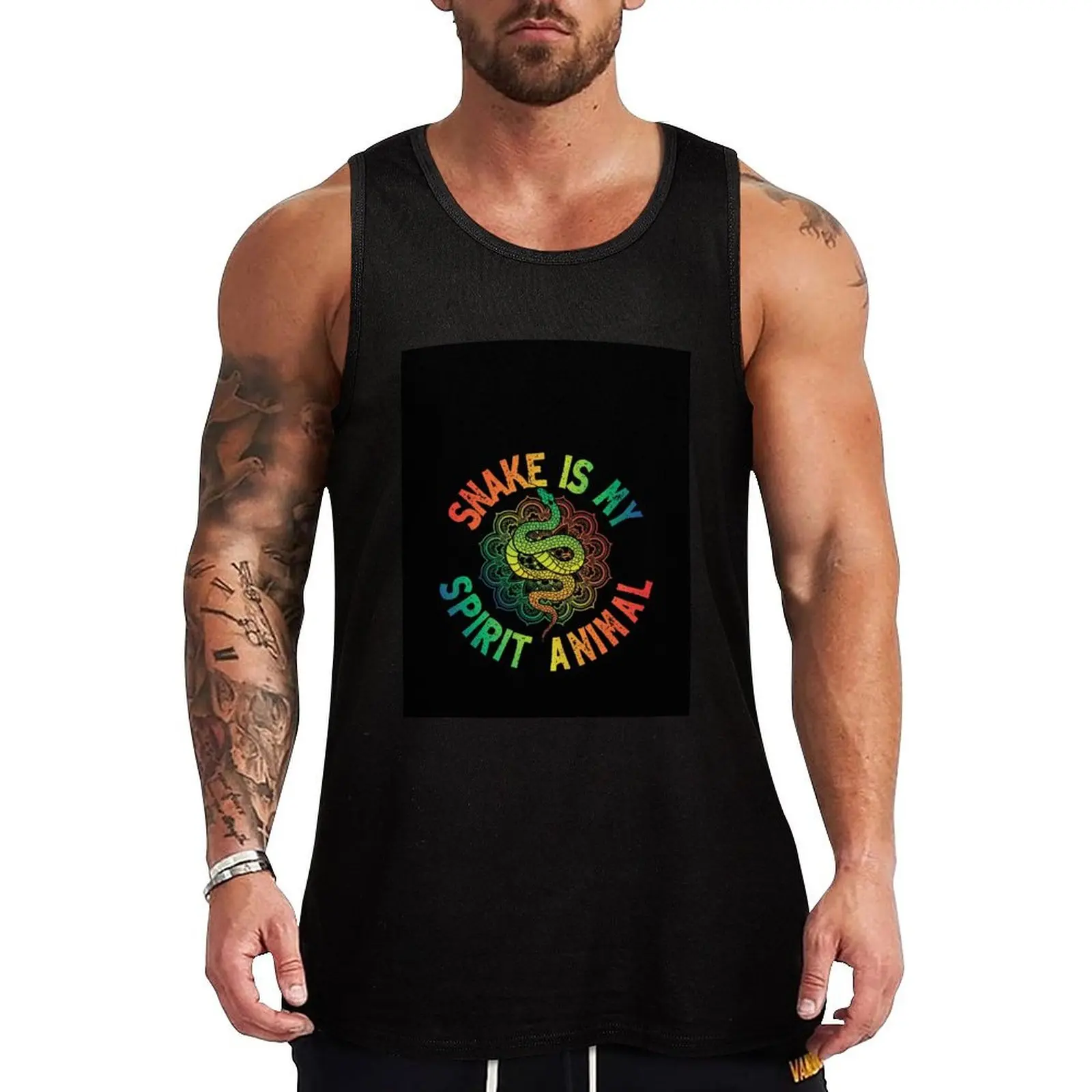 Snake Spirit Animal Funny Snake Gift Tank Top Flexible Tank Top Stretch Fabric Casual Sleeveless