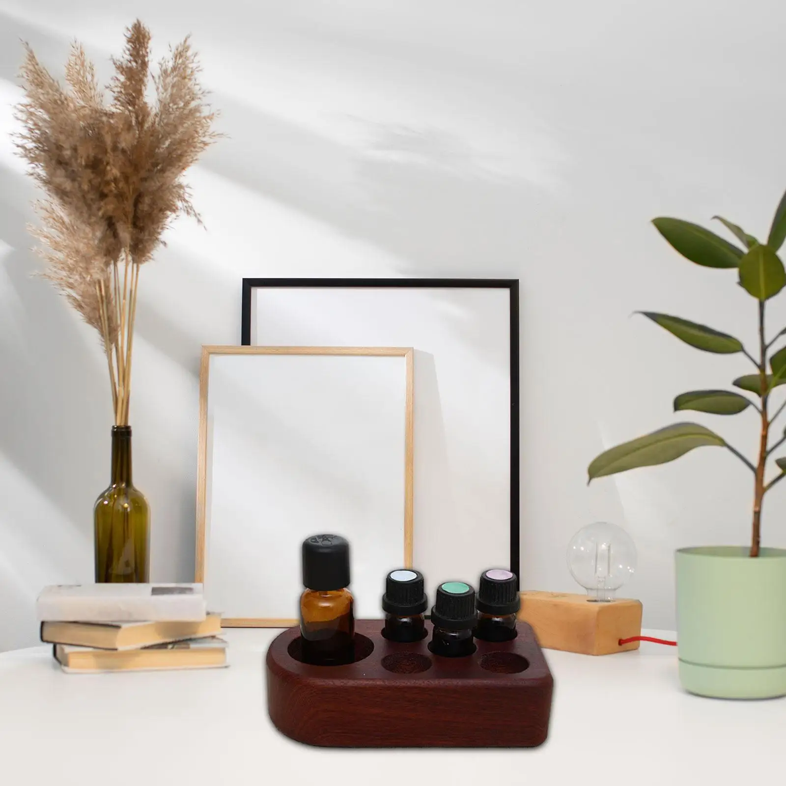 Aroma Oil Shelf Perfumes Stand Fragrance Showcase Cosmetic Nail Polish Holder Essential Oil Rack Essential Oil Organizer Tray