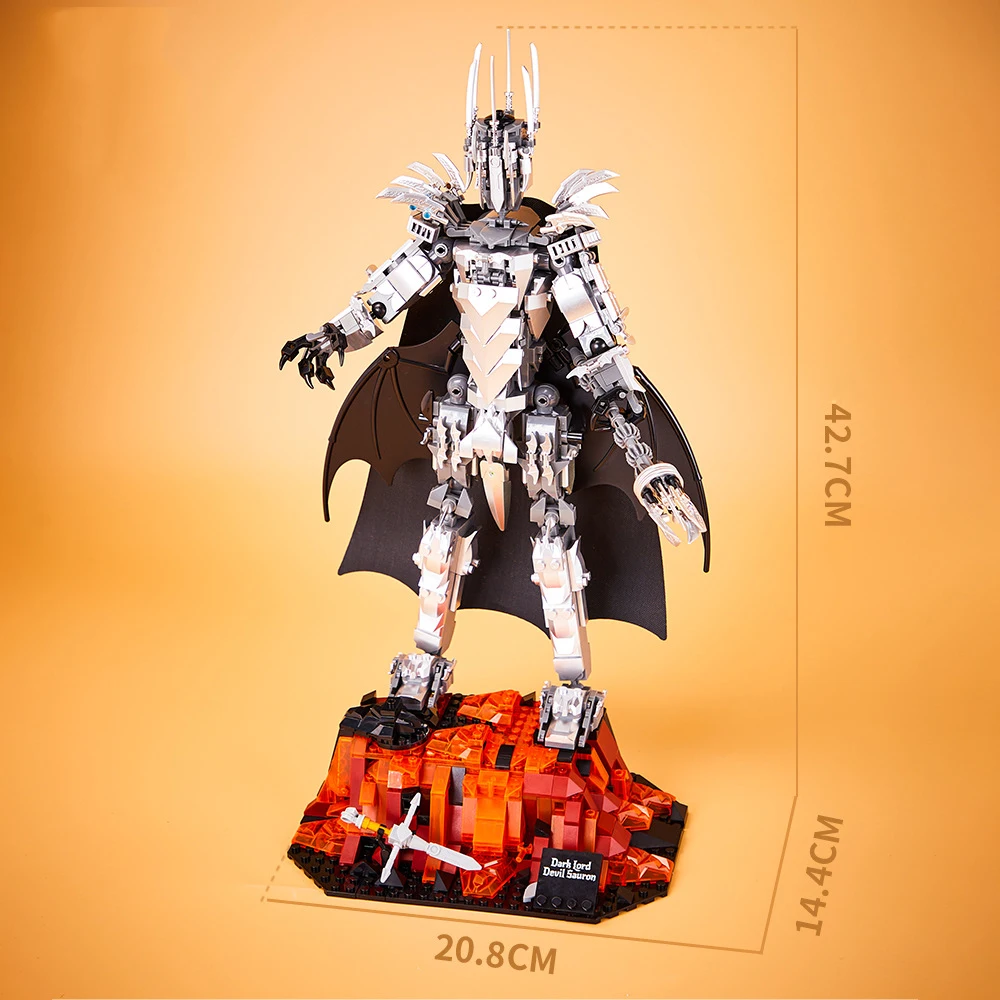 Idea Figure di film Building Block Dark Lord Mattoni da costruzione Sauron Set di modelli Giocattoli Collectio con luce per regali per ragazzi