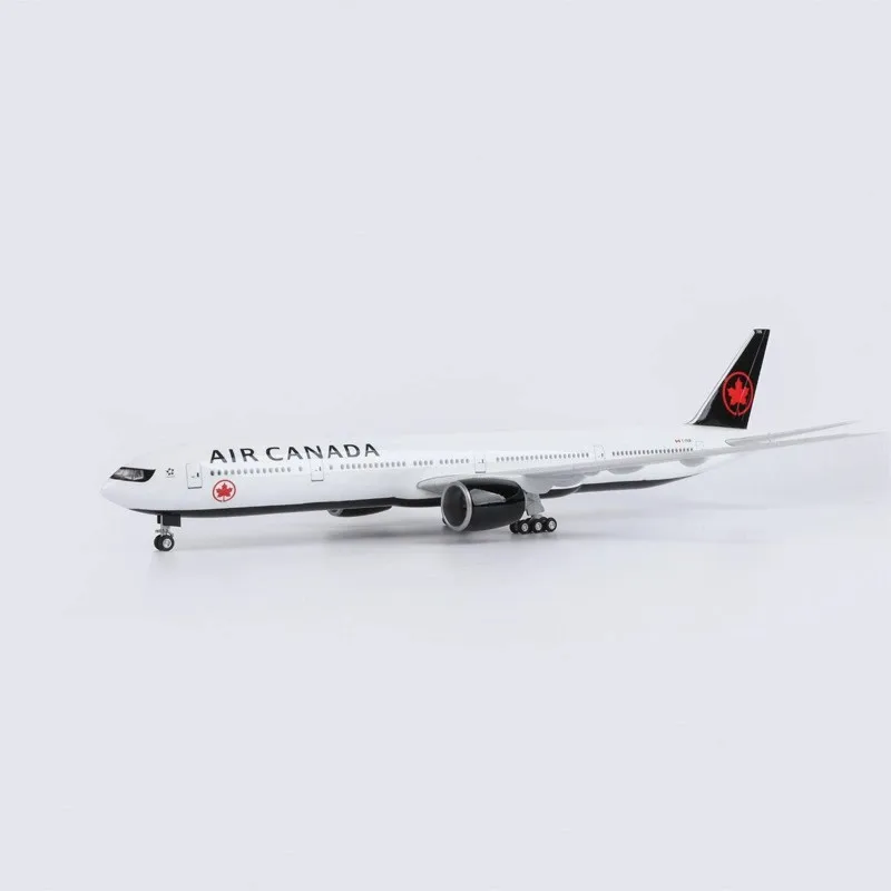 1:157 Scale 47cm Aircraft B777 Canada Air Airlines Model With Light and Wheel Diecast Resin Airplane Collection Display Gifts