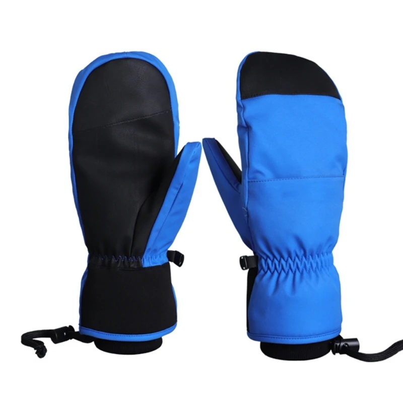 Luvas esqui, luvas neve impermeáveis ​​para inverno, telas sensíveis toque, luvas para clima frio, trelas pulso com