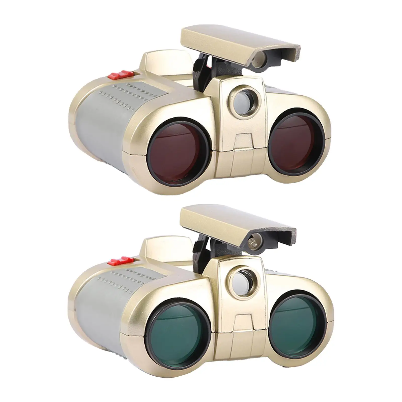 Children's Binoculars Telescope Toy Pretend Play Dual Tube Telescope Magnification Toy for Camping Stargazing Birthday Gifts