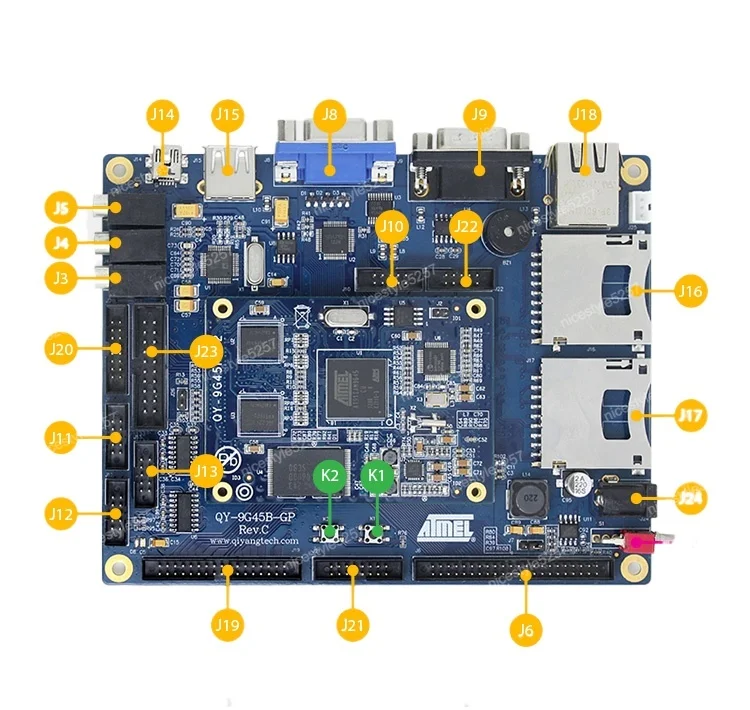 

Atmel arm development board 9g45 development board arm9 linux embedded development board customizable baseplate