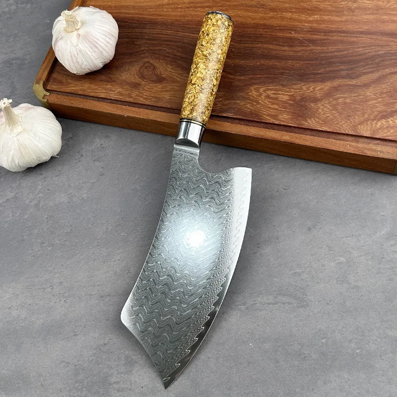 8 Inch Slicing Knife 67-layers Damascus Steel VG-10 Blade Chef's Cutting Vegetables Cleaver Meat Kitchen Knives Resin Handle