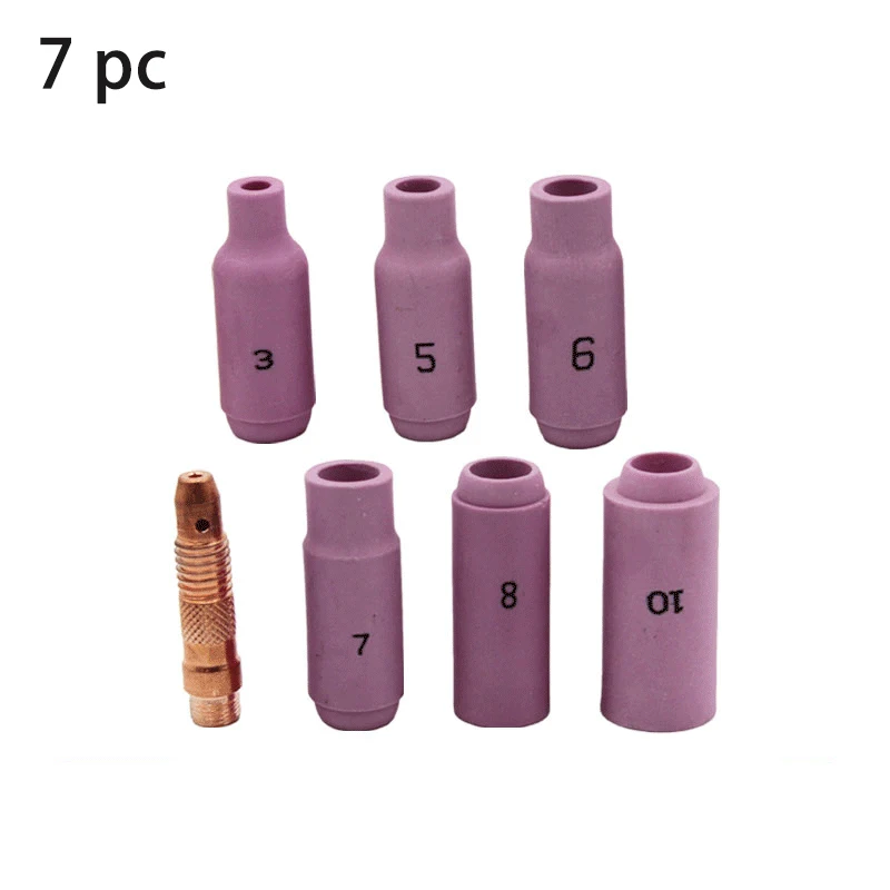 1Set WP Argon Arc Welding Gun Head Accessories Welding Machine WP Ordinary Flow Guide Ceramic Nozzle 3/5/6/7/8 Guide Body