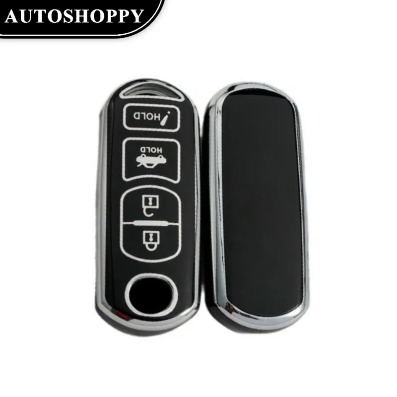 New Sliver-edged 234 Buttons TPU Car Key Cover Case for Mazda 2 3 6 Axela Atenza CX-5 CX5 CX-3 CX-7 CX8 CX-9 2016 2017 2018