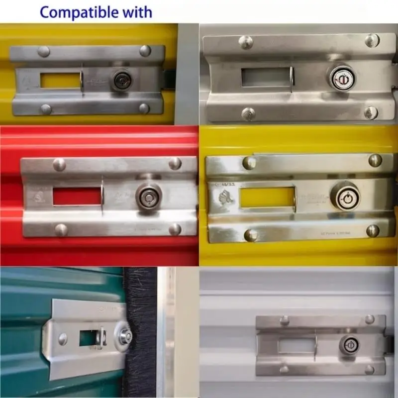 Storage Unit Cylinder Lock Set with 7-Pin Access Structure, Press-Action Closing, Opposing Side Structures & 3-Key User Set for