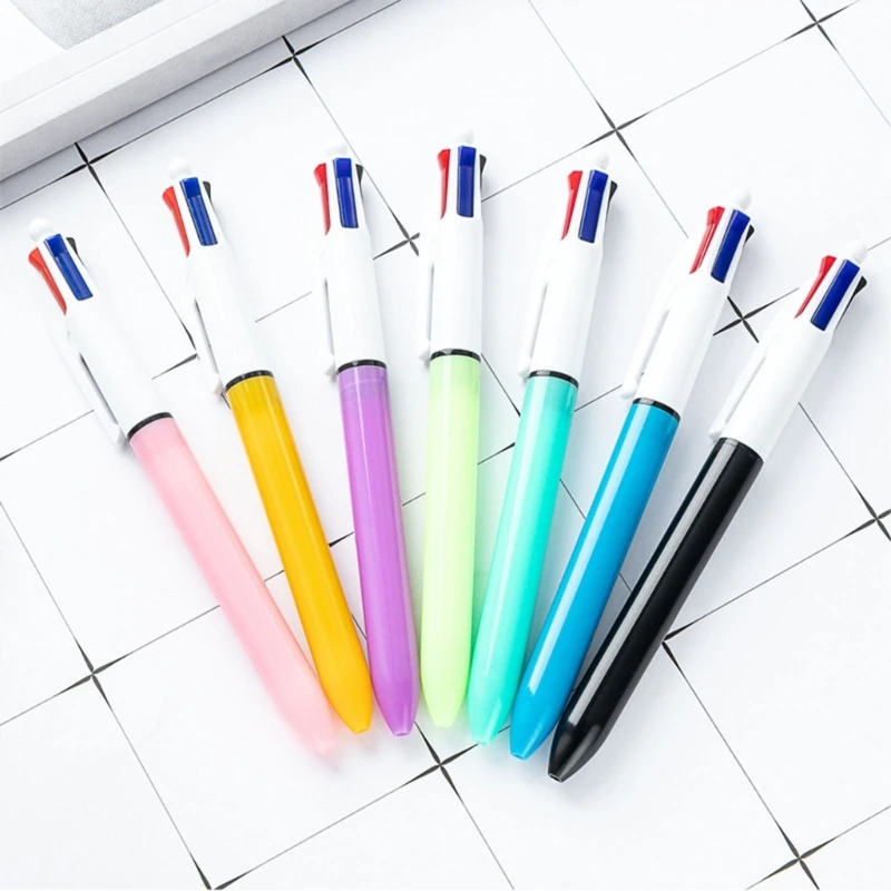 

4-in-1 Multicolor Ballpoint Pen 1.0 mm Shuttle Pens Retractable Ballpoint Pens 4 Colors Ink Pens Office School Supplies