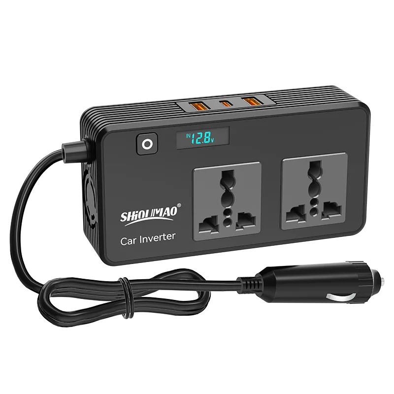 

Автоматический инвертор мощности 200 Вт для кемпинга, автомобильный инвертор постоянного тока в переменный, 12 В до 220 В, автомобильный адаптер, зарядное устройство, автомобильные инверторы, преобразователи