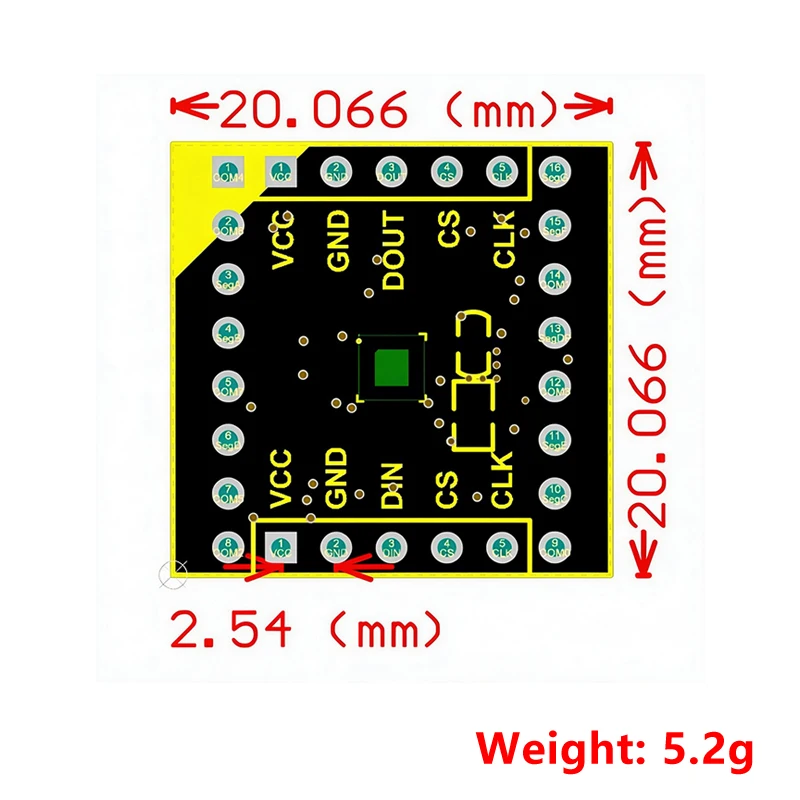 MAX7219 8x8 Dot Matrix LED Display Module, 788AGG 8*8 LED Matrix Screen Module with SPI Interface for Arduino Raspberry Pi DIY