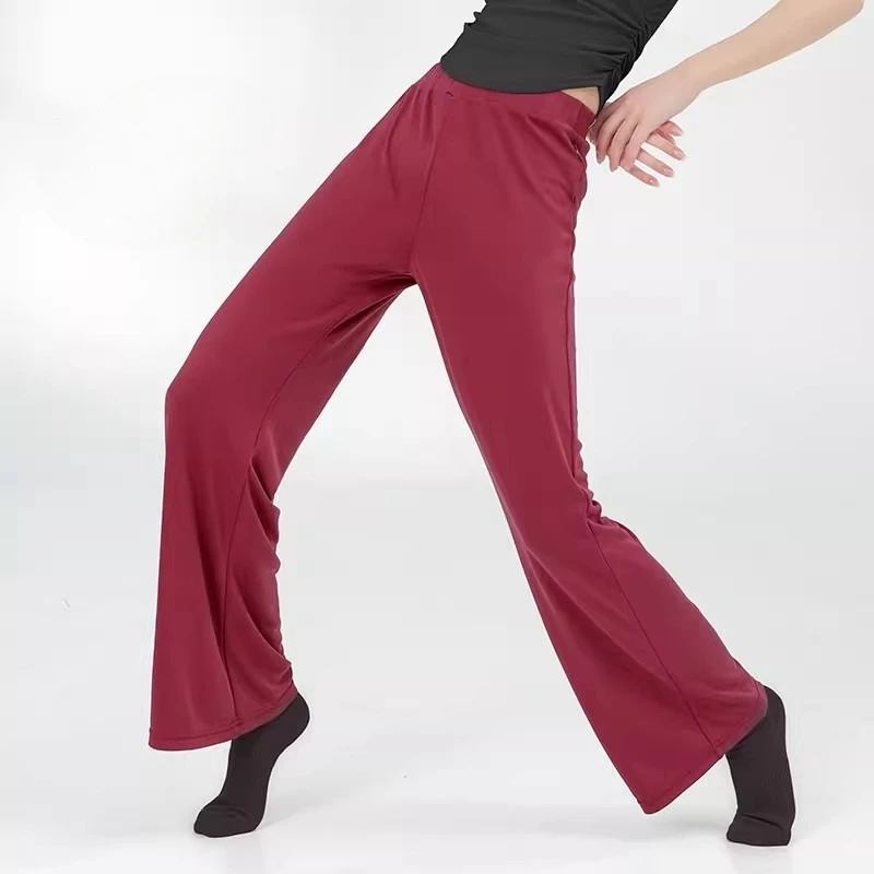 Lightweight Elastic Waist Modal Yoga Pants Women Trousers Modal Straight Dance With Lined Classical Dancing Practice Long Pant