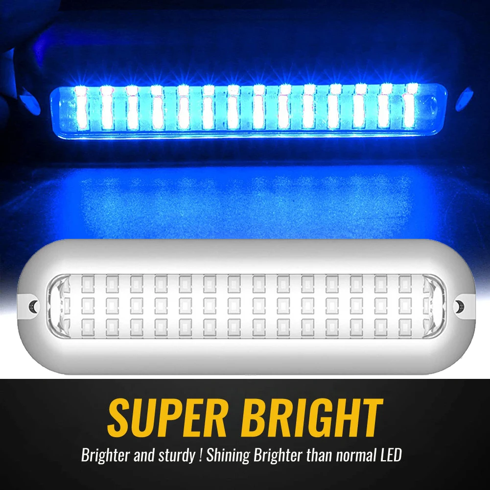 42LED 10V-30V Boat Transom Light Underwater Pontoon Marine Ship Boat Accessories Light Stainless Steel Waterproof Marine Light