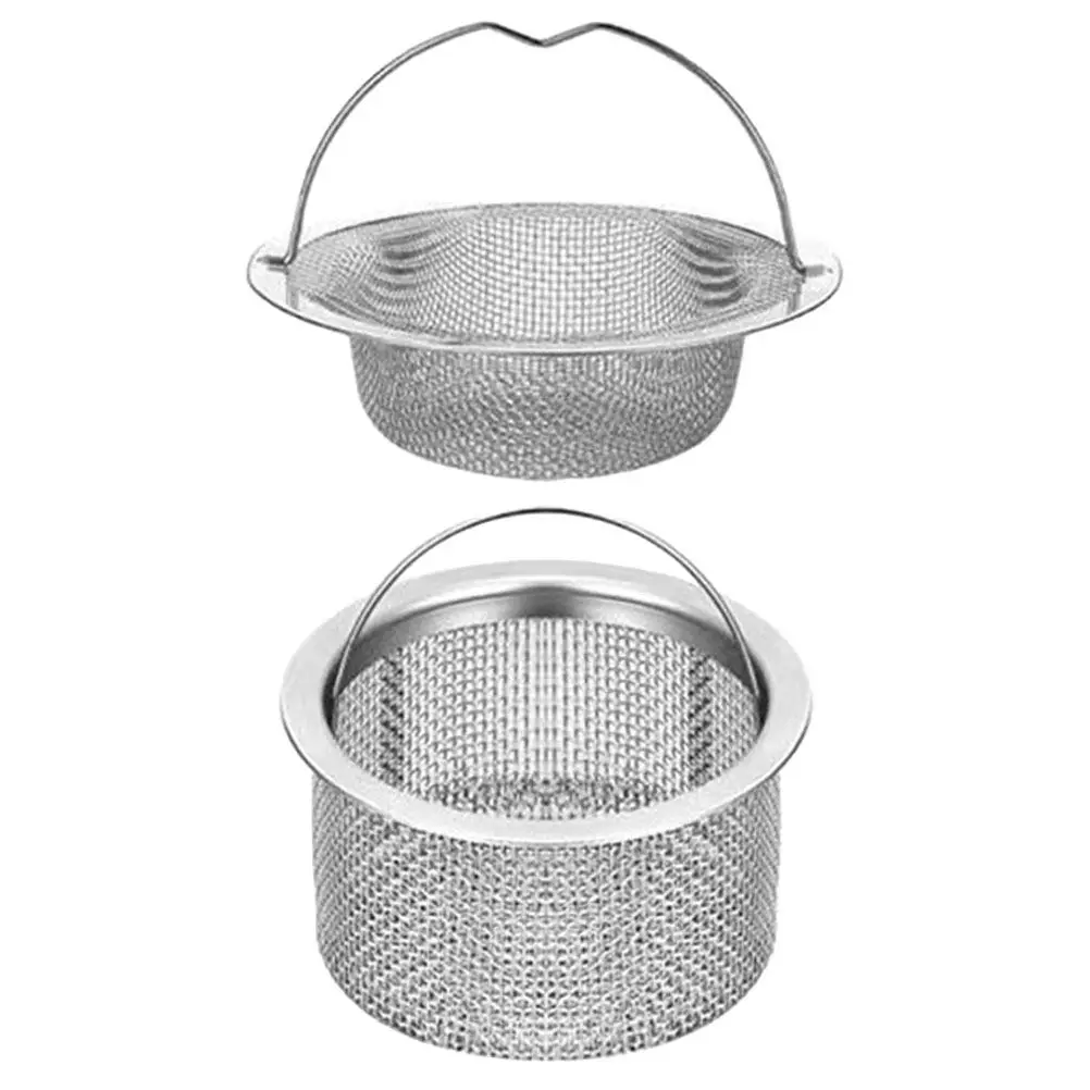 

2Pcs Stainless Steel Sink Strainer Basket Kitchen Drain Filter Rustproof Clog Preventing Hair and Food Scraps Catcher Sink