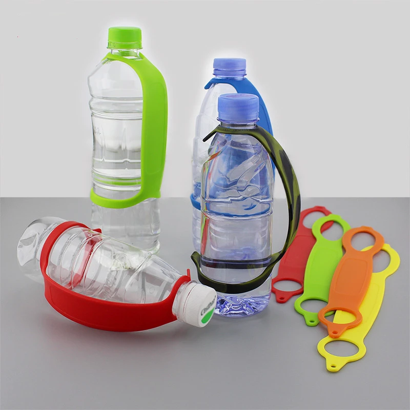 Water Bottle Lanyard Silicone Handle  Outside Straps Sports Bottle Accessory Portable Anti-Slip Bottom Bumper Protective Sleeve