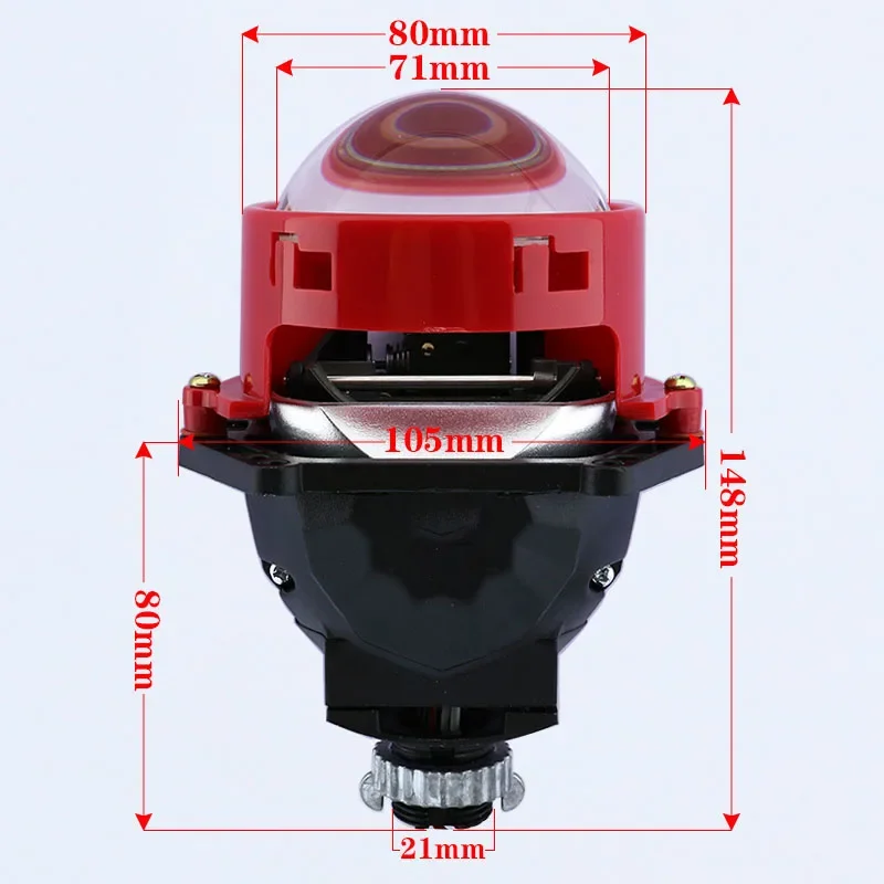 New Arrival E11 Car LED 3 Inches Headlight with Powerful High/Low Beam and Damage-resistant Lens Suit for H4 H7