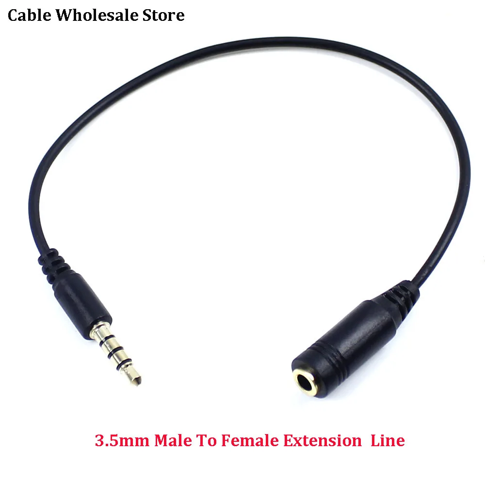 3.5mm Jack Auxiliary Audio male to female Extension Line With Microphone Stereo Compatible Pc Earphones For Huawei Xiaomi Redmi