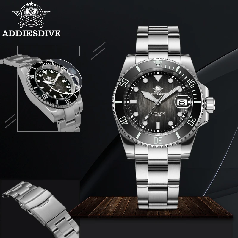 

ADDIESDIVE 41MM Watch For Men Sapphire Crystal BGW9 Super Luminous Reloj Hombre 20Bar Waterproof NH35 Automatic Mechanical Watch