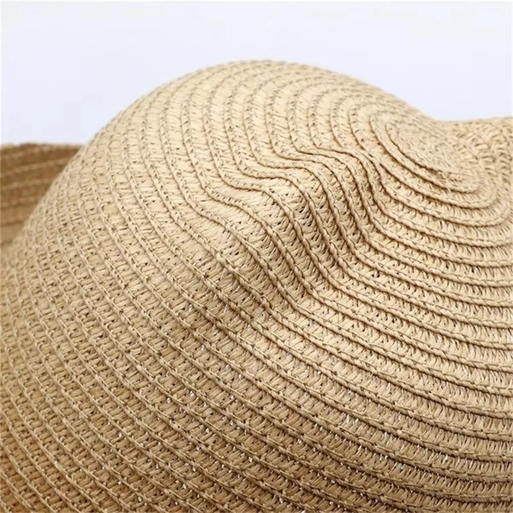 

Cute With Ears Hat UV Protection Breathable Baseball Cap Straw Mesh Beach Sun Hat Summer