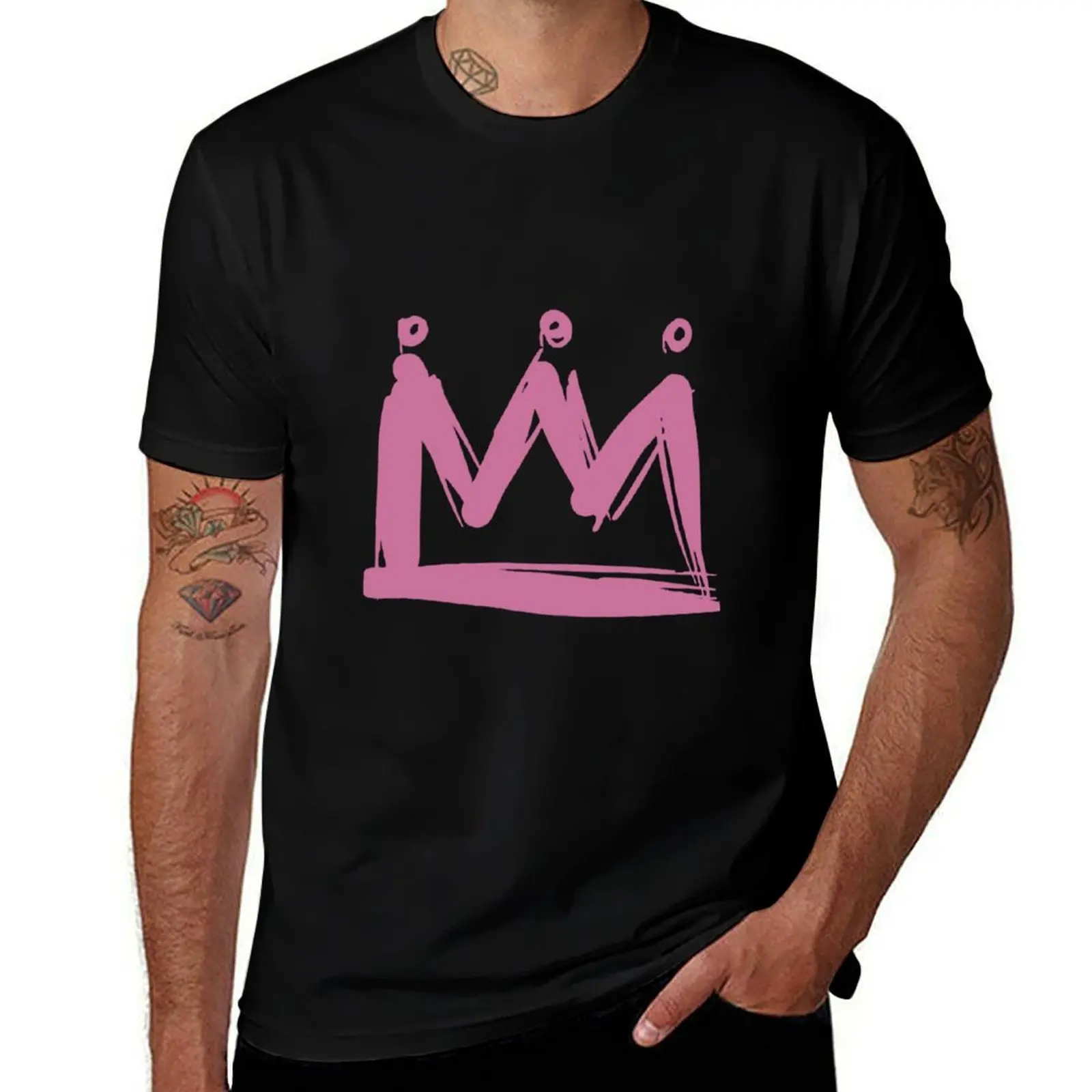Young Royals crown pink T-Shirt Plus Size Loose Short Sleeve Top