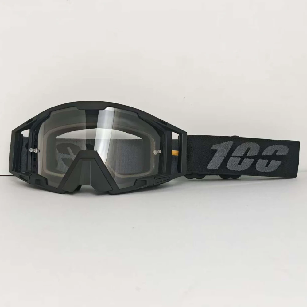 

100 Motorcycle Glasses High-Definition Lenses, Sandproof Breathable Four Seasons Fit Man Woman for Off Road Activities