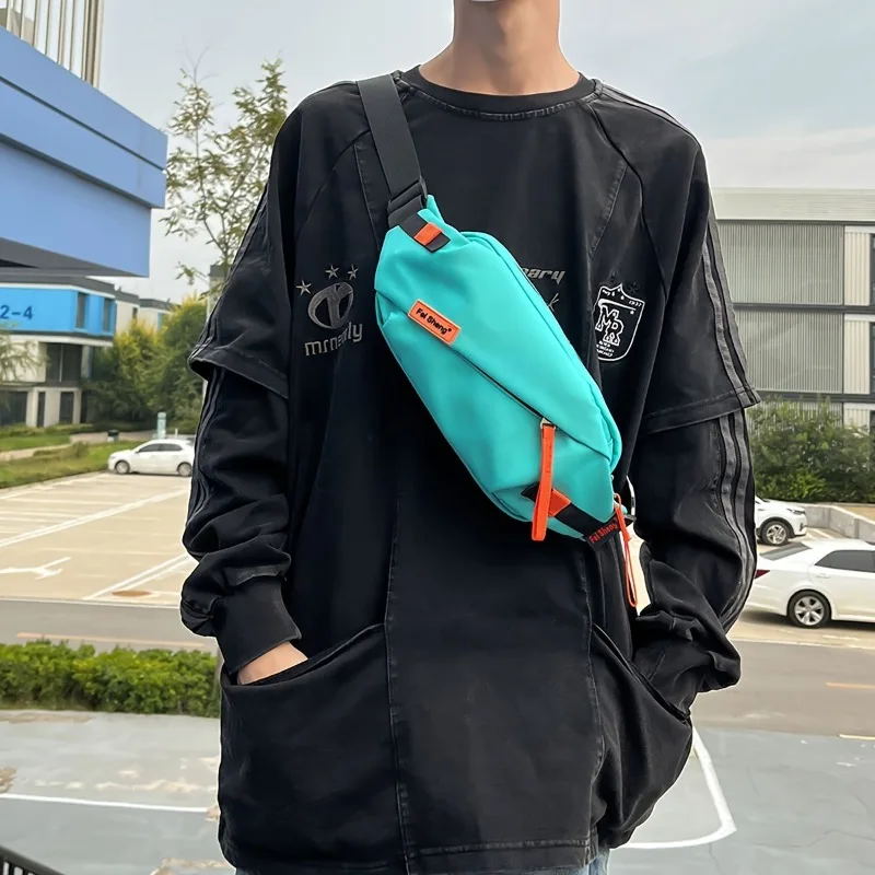 

Fashionable New Men's Shoulder Bag, Trendy and Versatile Chest Bag, Zipper Closure, Casual and Stylish Women's Crossbody Bags