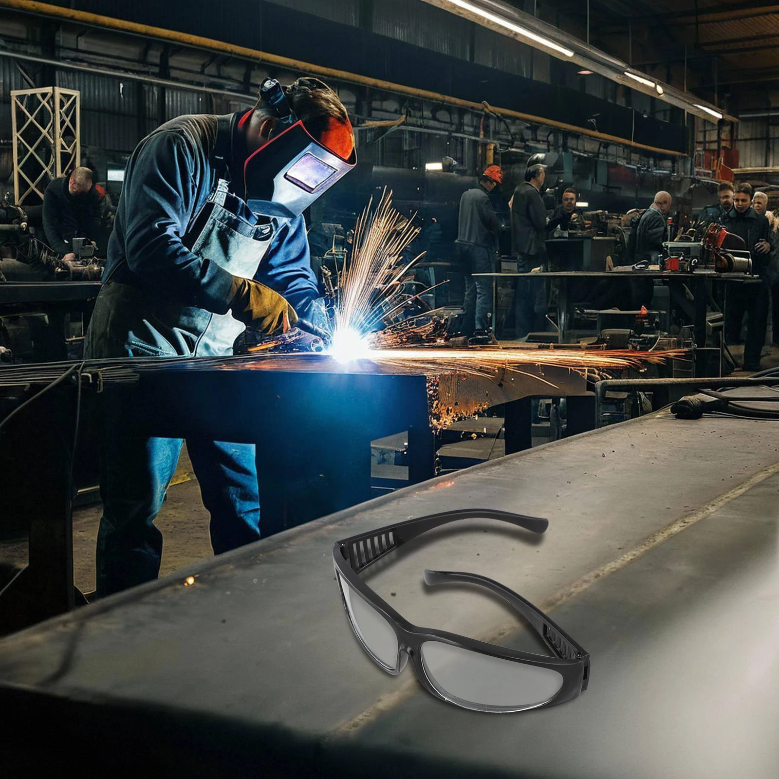 Comfortable Welding Protective Eyewear Safety Glasses Wind Protection Wraparound Protection Electric Welding Protection