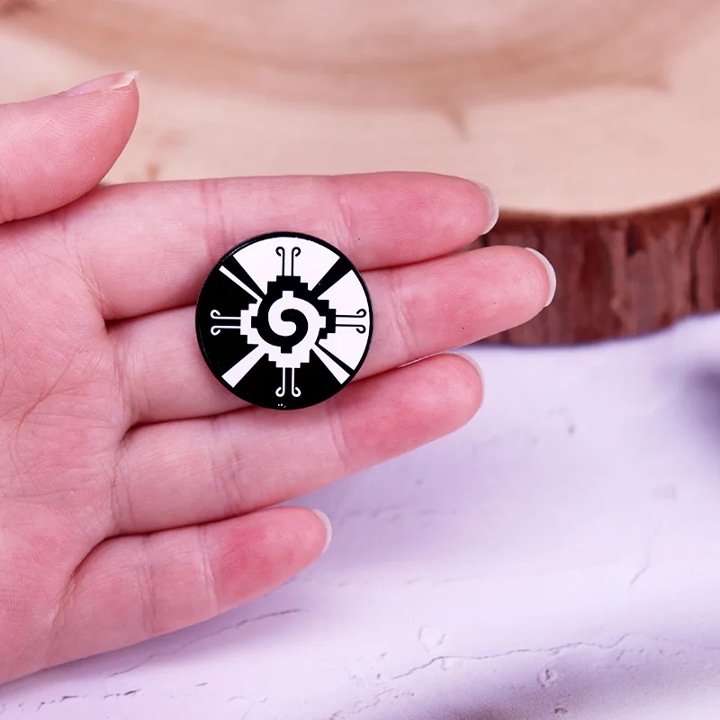 Hunab Ku Mayan God Enamel Pin Ancient Maya Symbol Badge Brooch