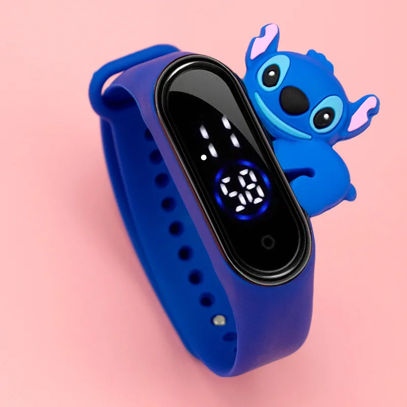 Xiaomi Mi4 Children's Electronic Watch LED Touch Bracelet Disney Cartoon Stitch Sports Waterproof Bracelet kids Birthday Gifts