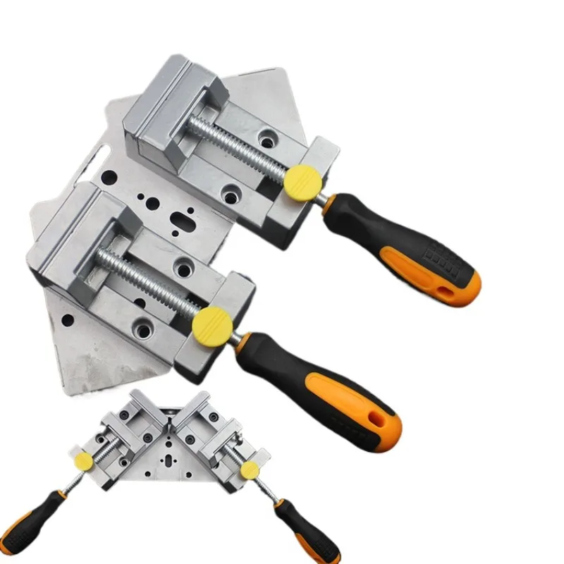 Dual Handle 90° Right Angle Clamp - Adjustable Quick Release Corner Clamp for Woodworking & Metal Processing