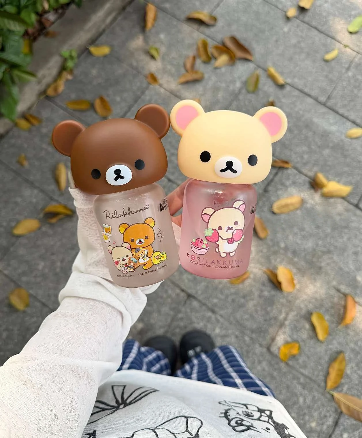 In Stock Rilakkuma Water Bottle 240ml Tritan High Temperature Resistant Portable Cute Drinking Cup For Outdoor Travel Daily Use