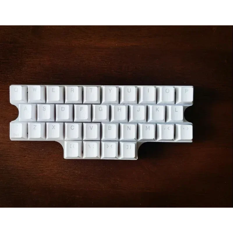 MiFuny Mini teclado mecánico con cable 34/33 teclas interruptor rojo compatible con QMK/VAIL teclados ergonómicos RGB personalizados para juegos de oficina