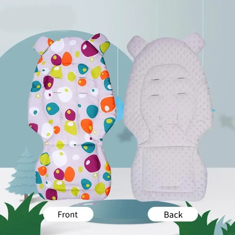 

M89C Dotted Backing Cushion Breathable Cotton Liner for Newborns Baby Strollers