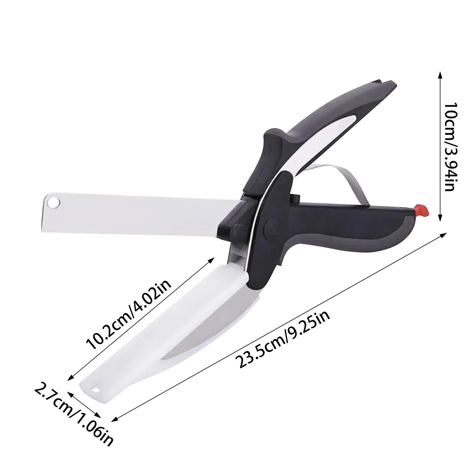 Premium Chop Scissors Cutting Board Scissors Vegetable Chopper Easy Cutter Multi-Function Kitchen Scissors With Waffle Knife