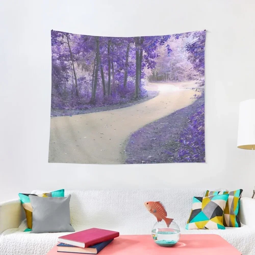 

purple fantasy forest photography Tapestry Custom Bedroom Decoration Aesthetic Room Decoration Room Decor Korean Style Tapestry