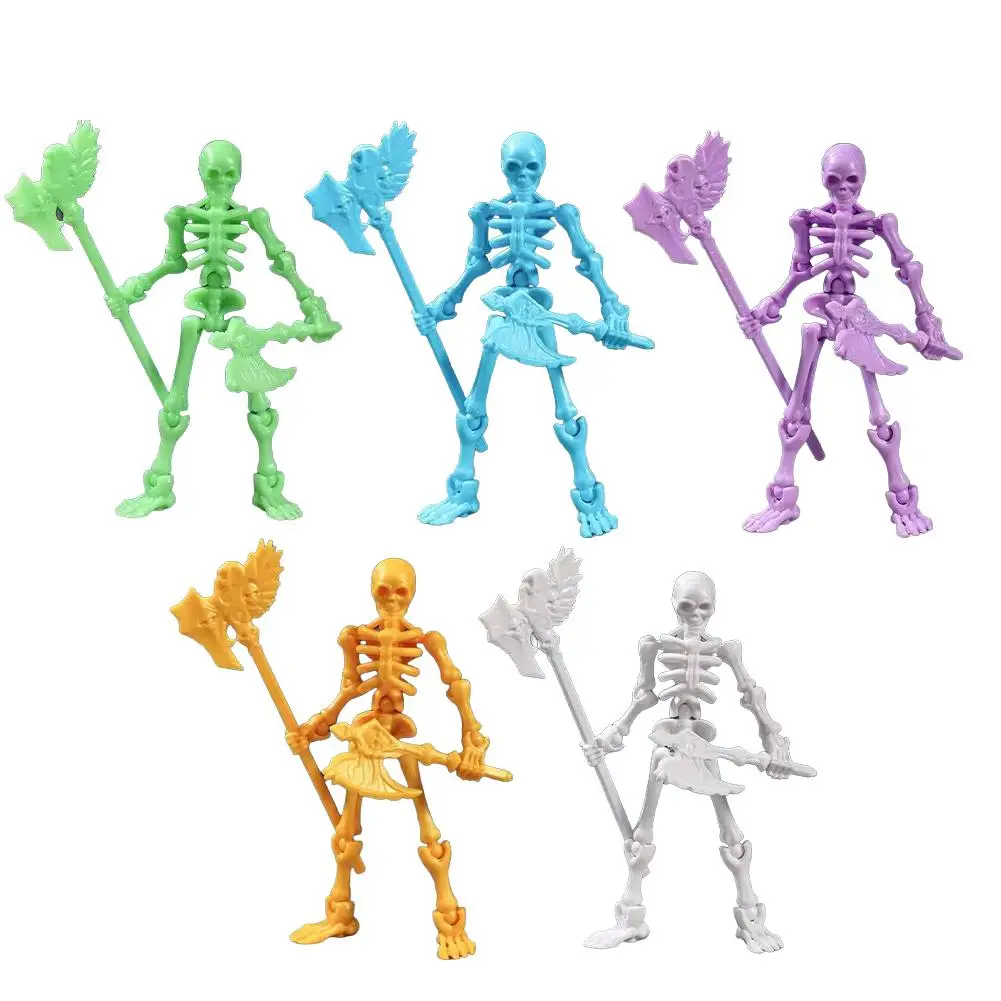 Poupée articulée en os, modèle de crâne, jouet d'assemblage, crâne multi-articulable et marionnette en os, décoration, figurines d'action, nouveaux cadeaux Anime