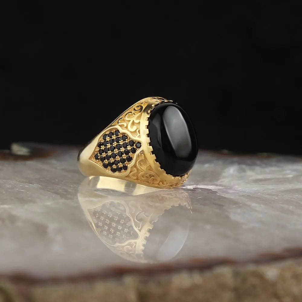 14-sterling-gold-plated-oval-black-zircon-stone-men's-ring-jewelry