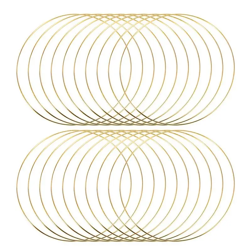 

AS94-20 шт. 30 см, большие металлические кольца-гирлянды с золотыми кисточками для рукоделия, декор для свадебных венков, DIY