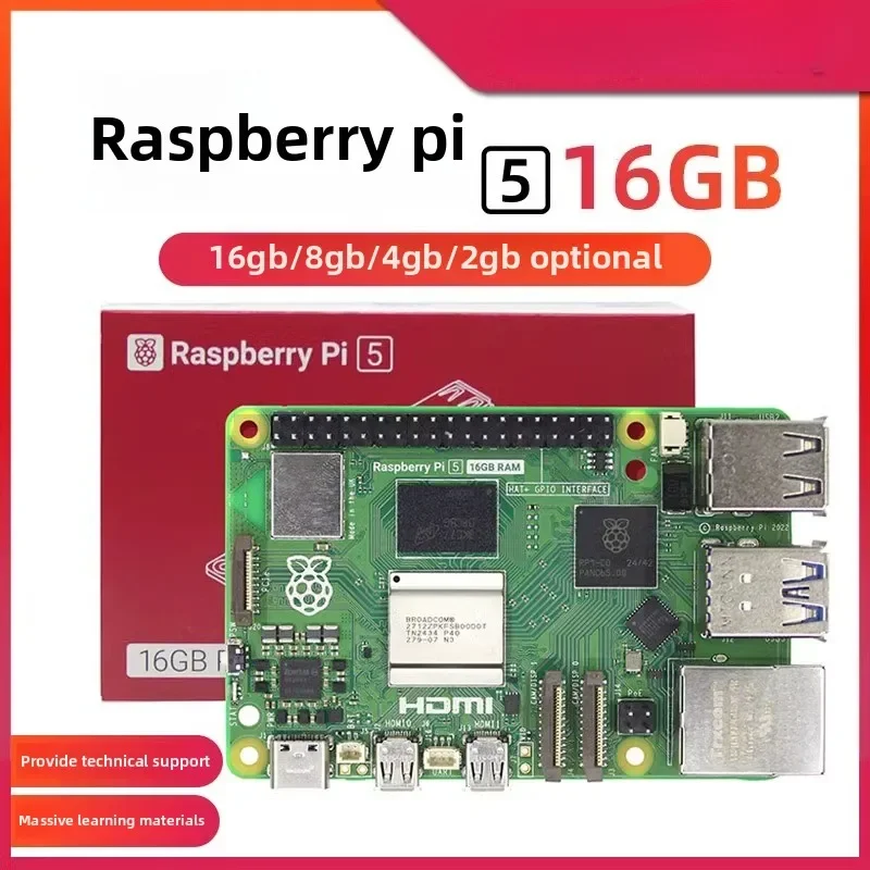 Placa de Desarrollo Woli Raspberry Pi 5 5B, Placa Base Raspberry Pi 5 de 8GB, Kit de Programación Python para IA, Quinta Generación 5